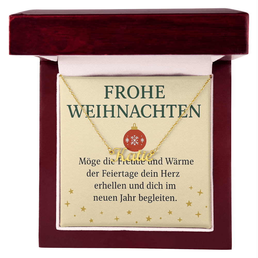 Namenskette inkl. Karte "Weihnachten" - Variante 1