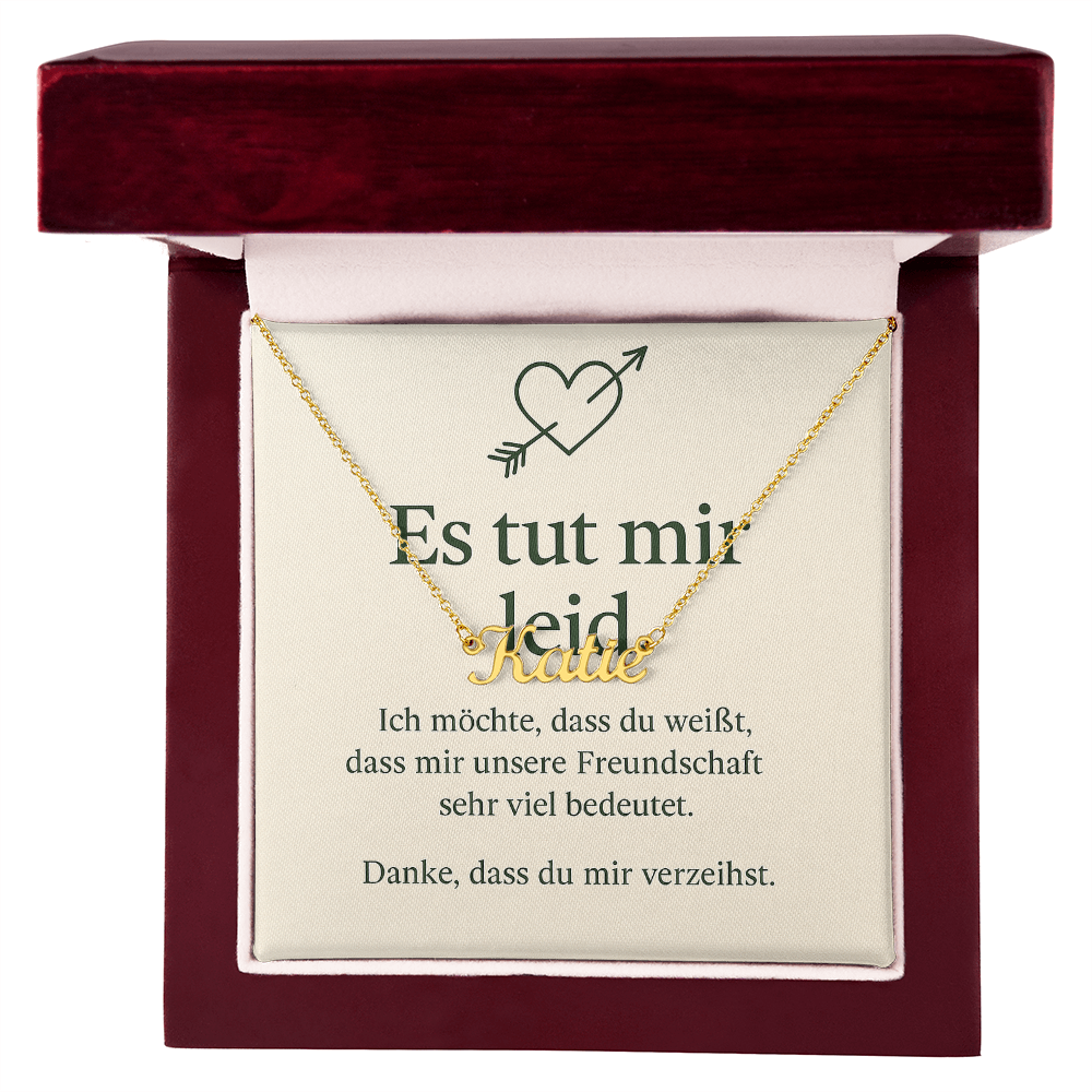 Namenskette inkl. Karte Entschuldigung - Variante 1