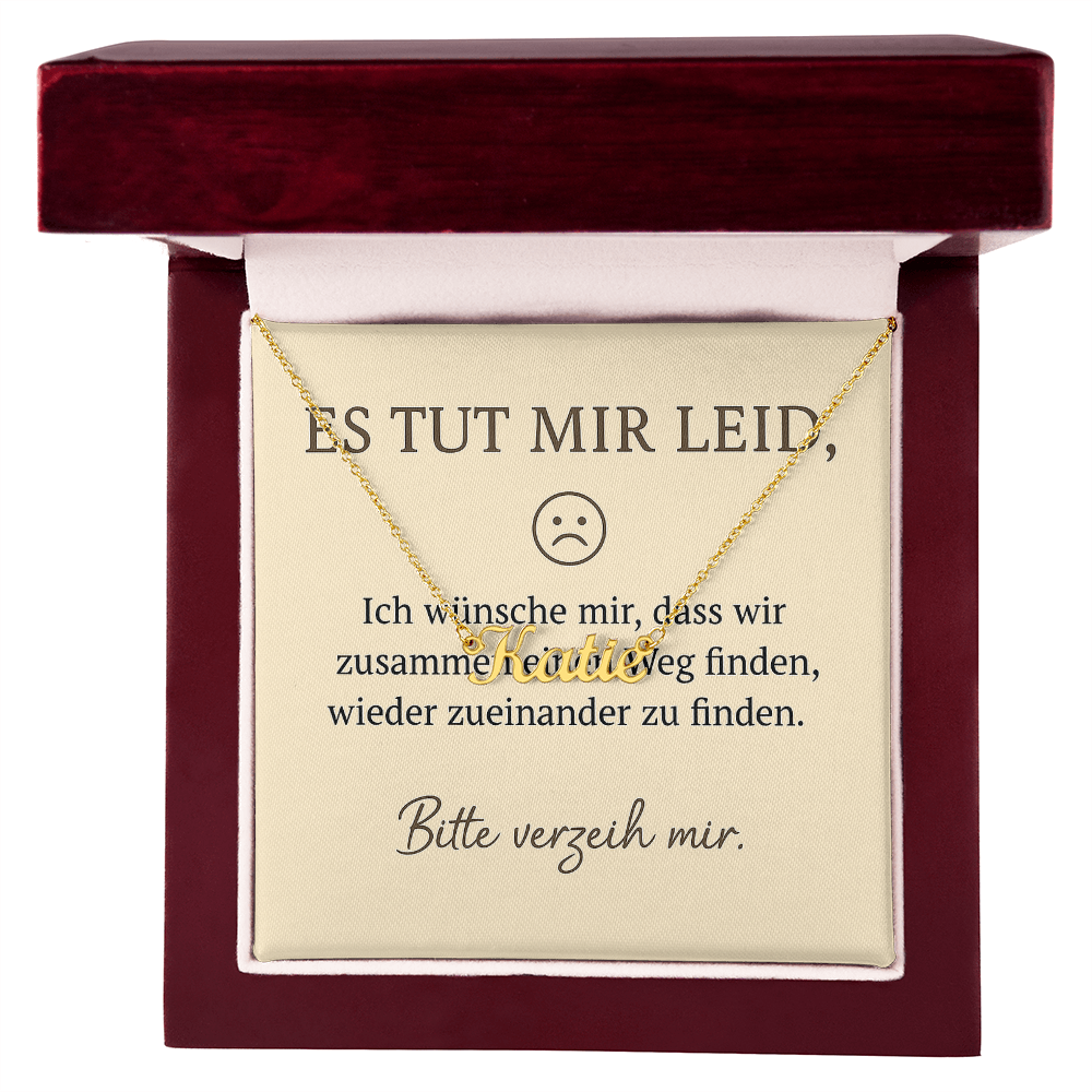 Namenskette inkl. Karte Entschuldigung - Variante 2