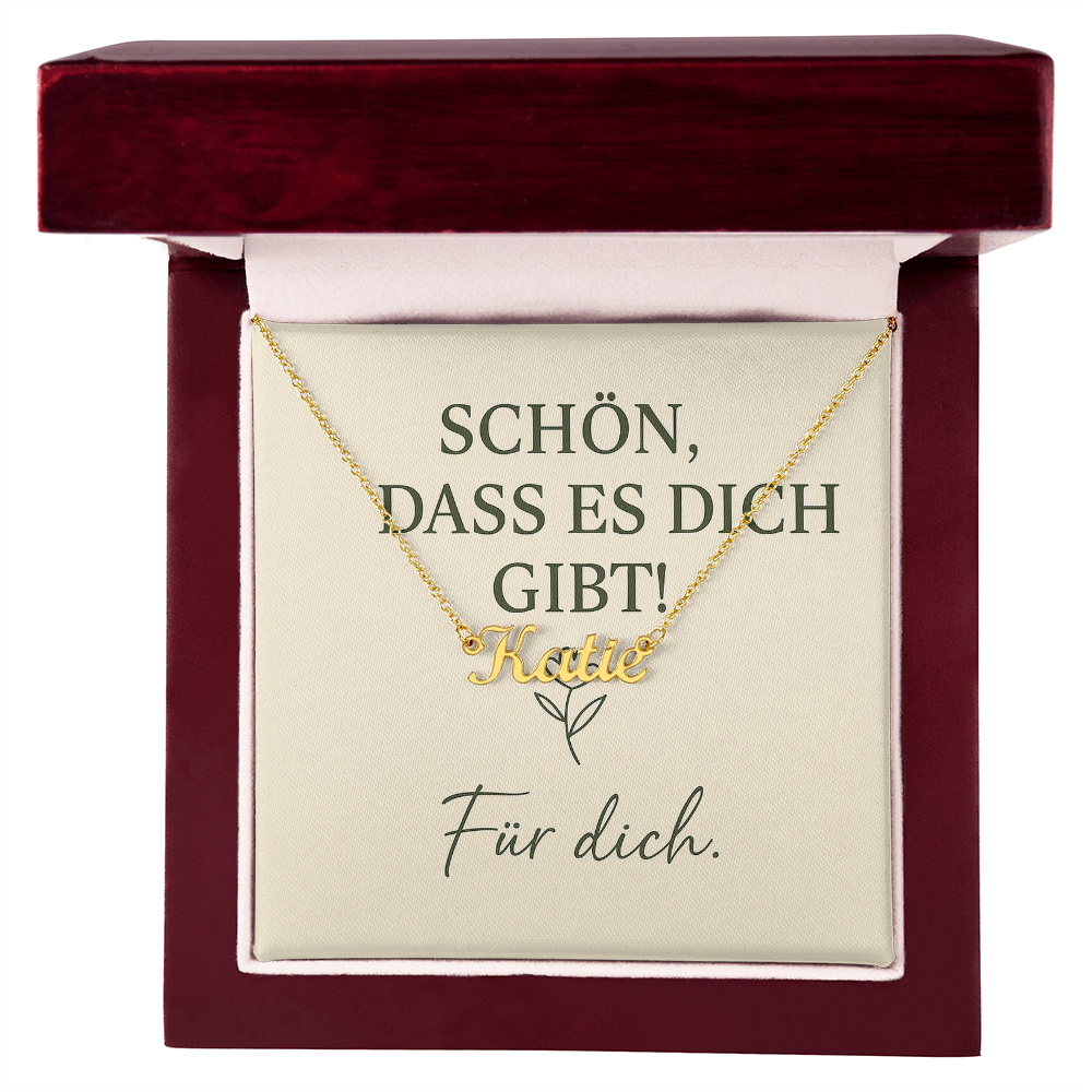 Namenskette inkl. Karte Freundschaft - Variante 1