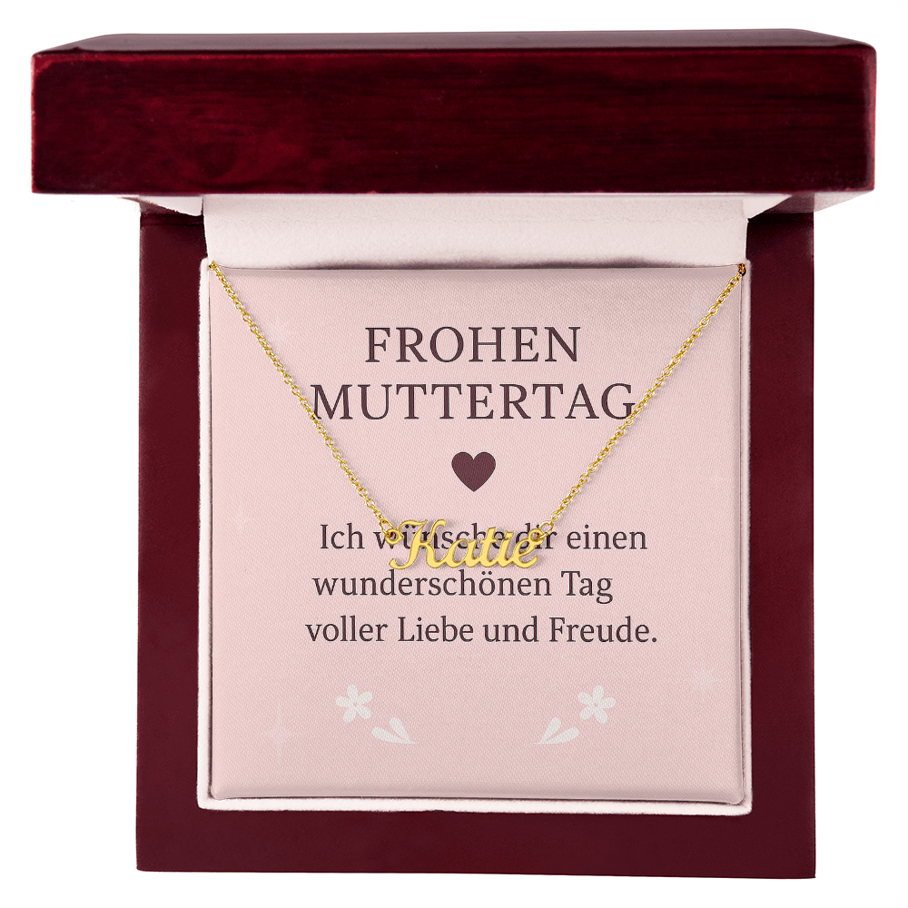 Namenskette inkl. Karte Muttertag - Variante 3