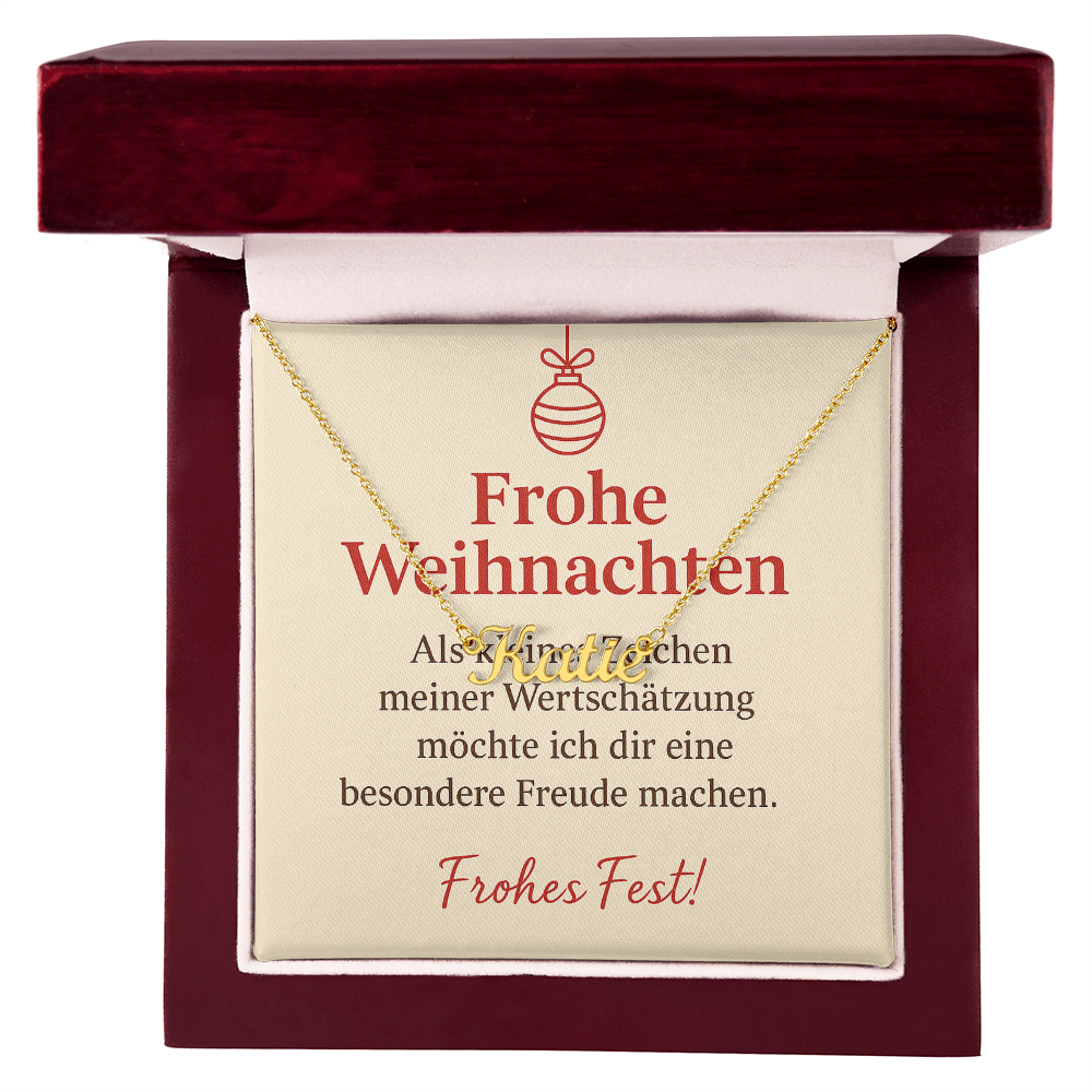 Namenskette inkl. Karte "Weihnachten" - Variante 3