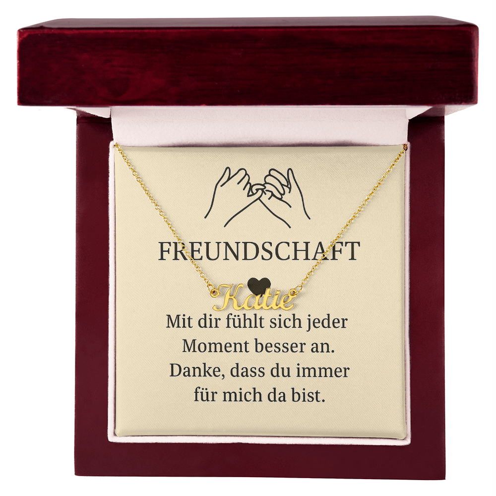 Namenskette inkl. Karte - Freundschaft