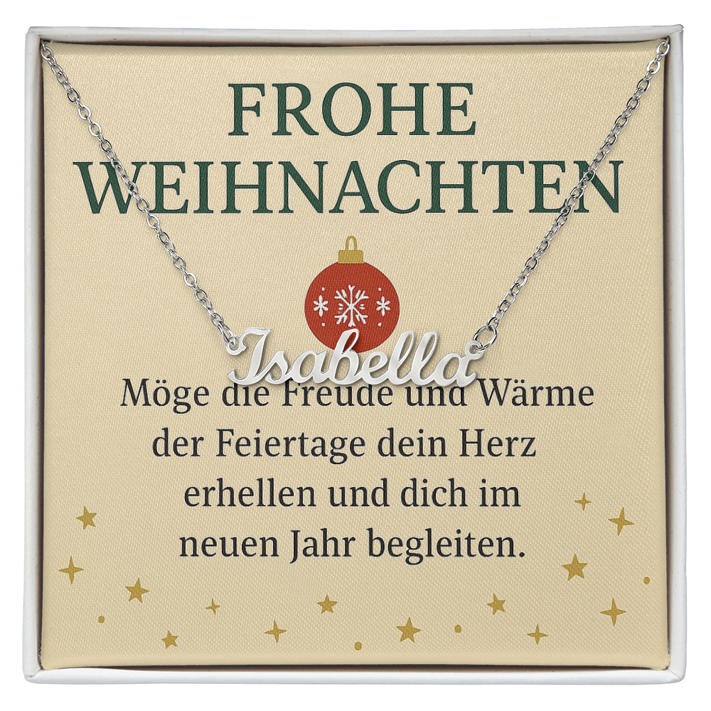 Namenskette inkl. Karte "Weihnachten" - Variante 1