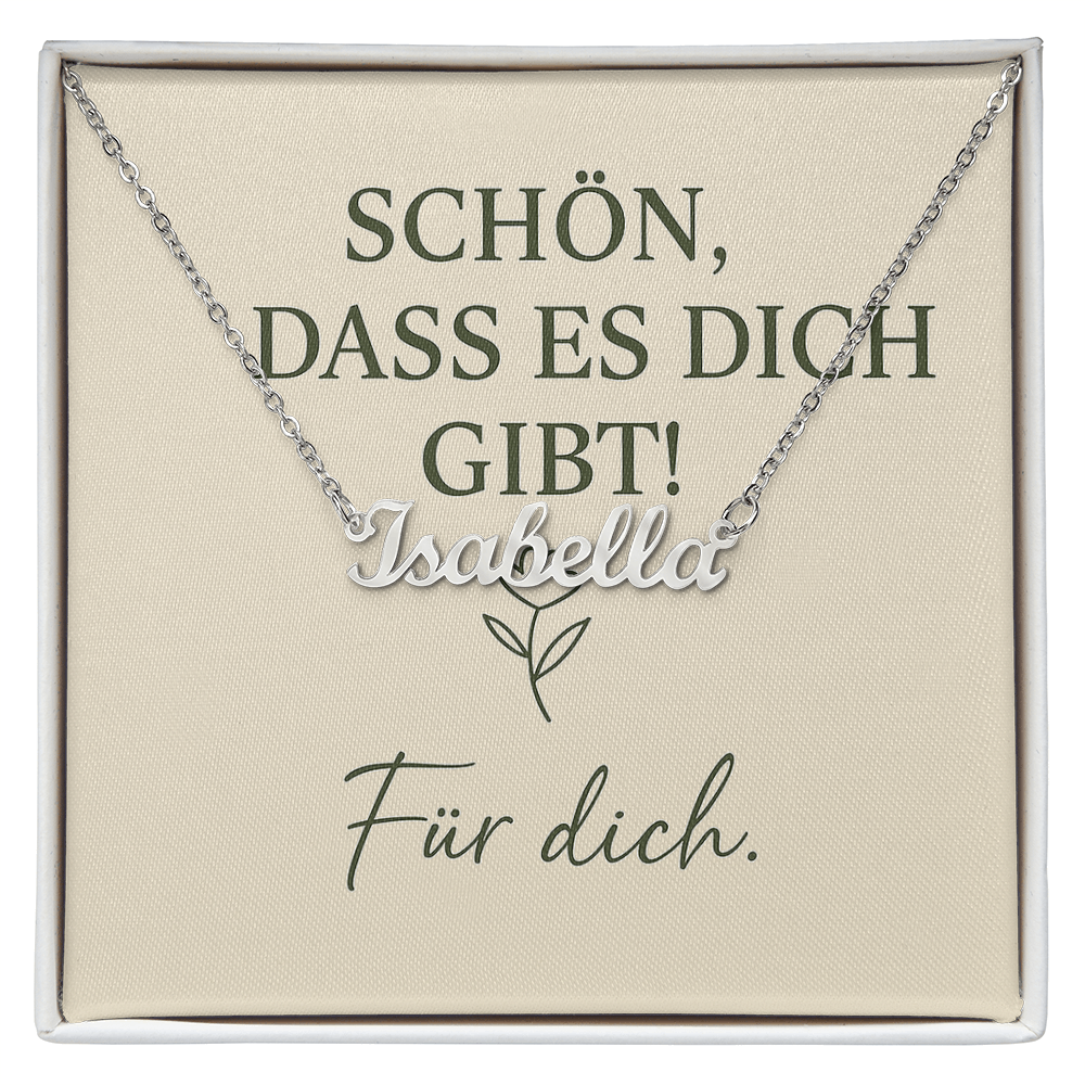 Namenskette inkl. Karte Freundschaft - Variante 1