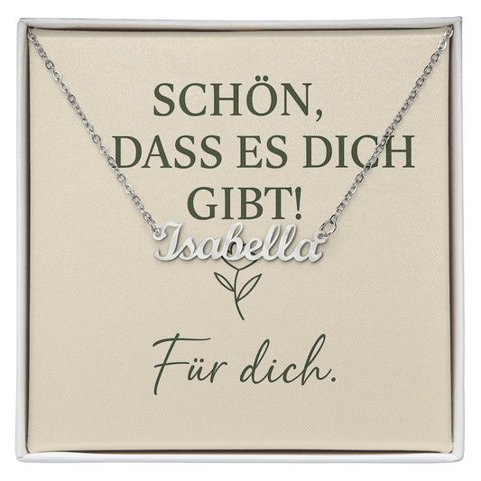 Namenskette inkl. Karte Freundschaft - Variante 1