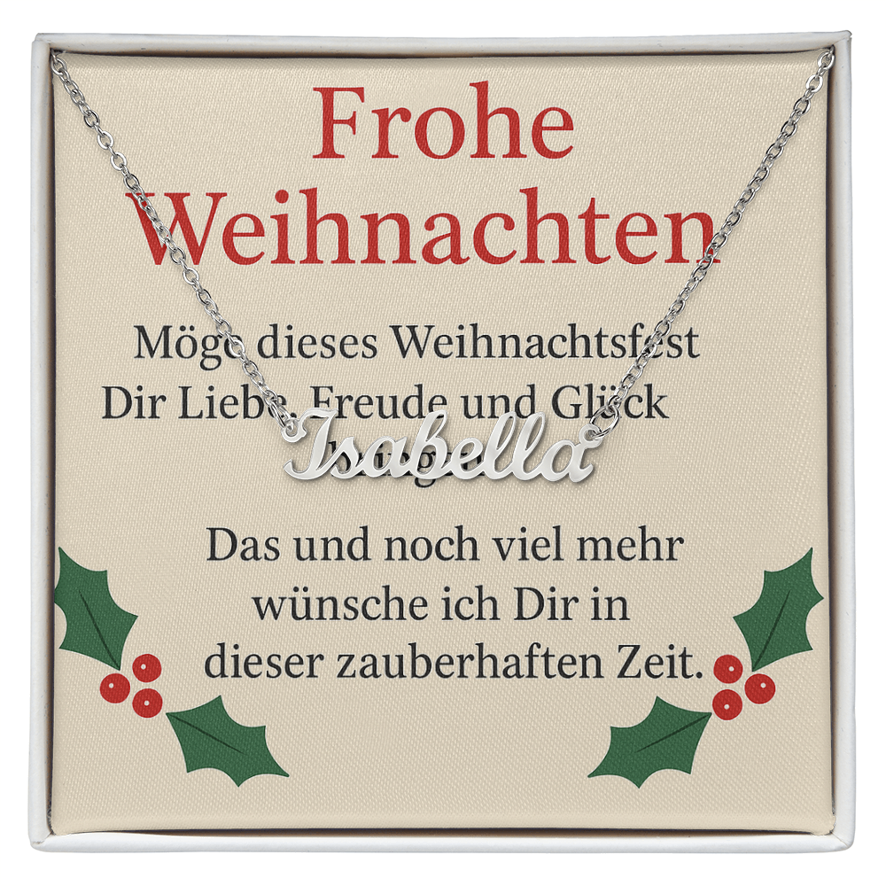 Namenskette inkl. Karte "Weihnachten" - Variante 5