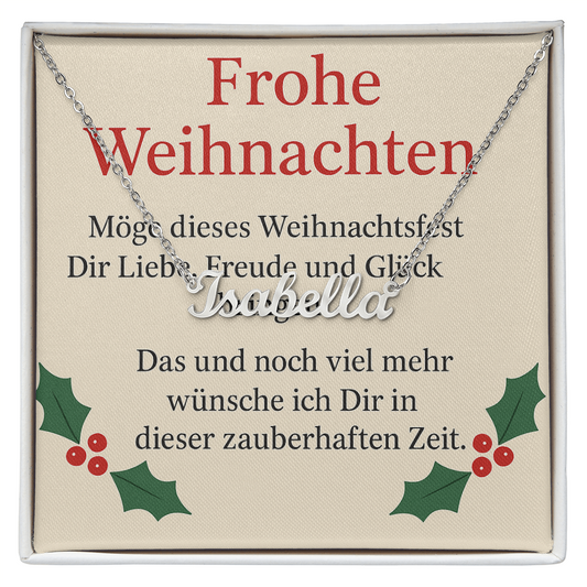 Namenskette inkl. Karte "Weihnachten" - Variante 5