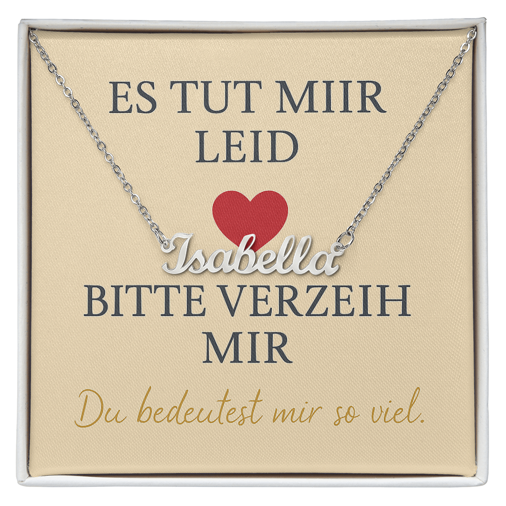 Namenskette inkl. Karte Entschuldigung - Variante 3