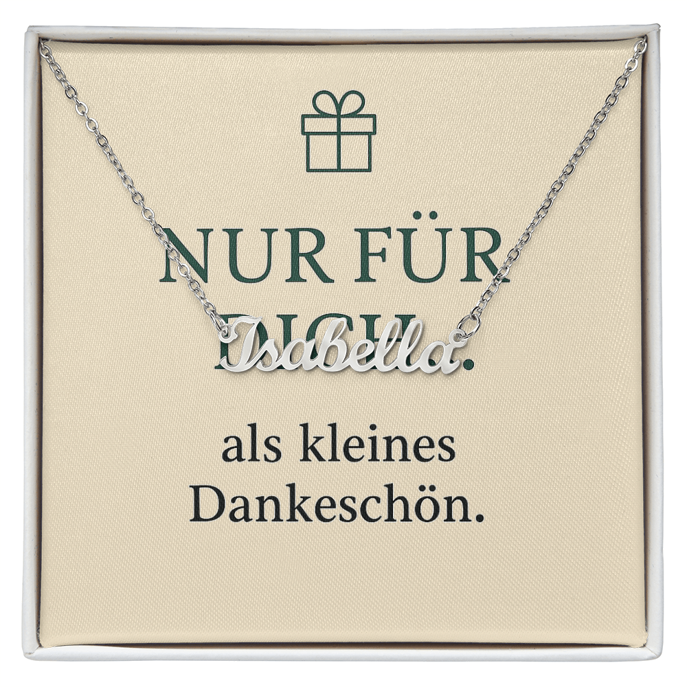 Namenskette inkl. Karte Dankeskarte - Variante 4