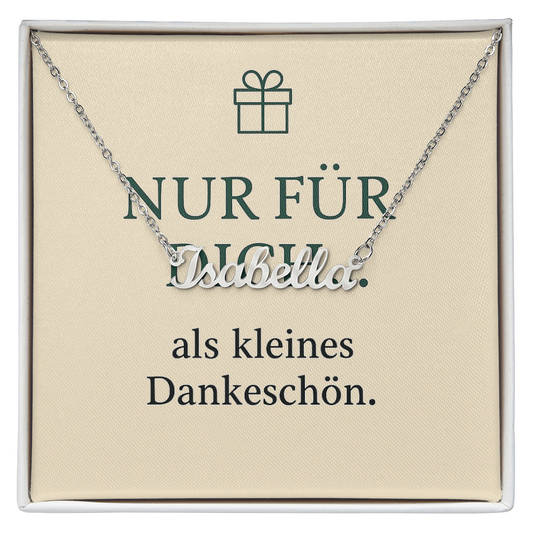 Namenskette inkl. Karte Dankeskarte - Variante 4