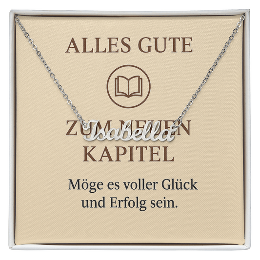 Namenskette inkl. Karte neues Kapitel - Variante 1