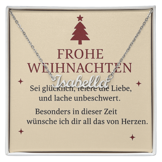 Namenskette inkl. Karte "Weihnachten" - Variante 4