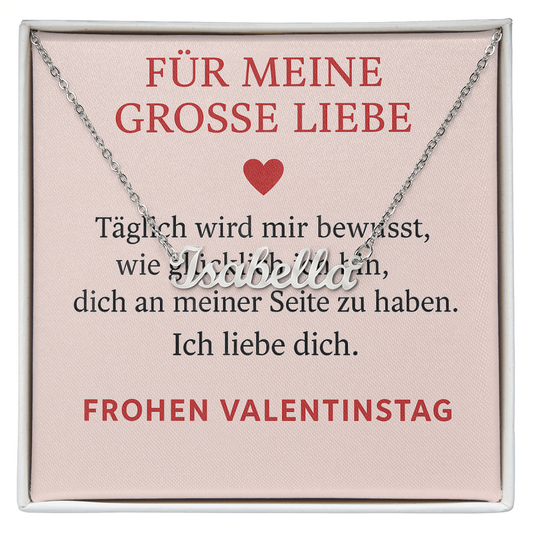 Namenskette inkl. Karte Valentinstag - Variante 4