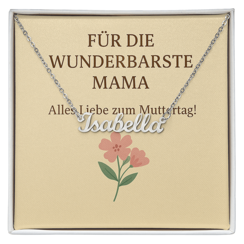 Namenskette inkl. Karte Muttertag - Variante 2