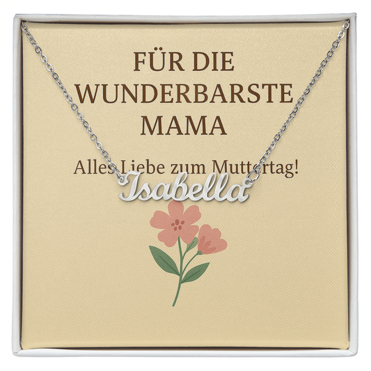 Namenskette inkl. Karte Muttertag - Variante 2