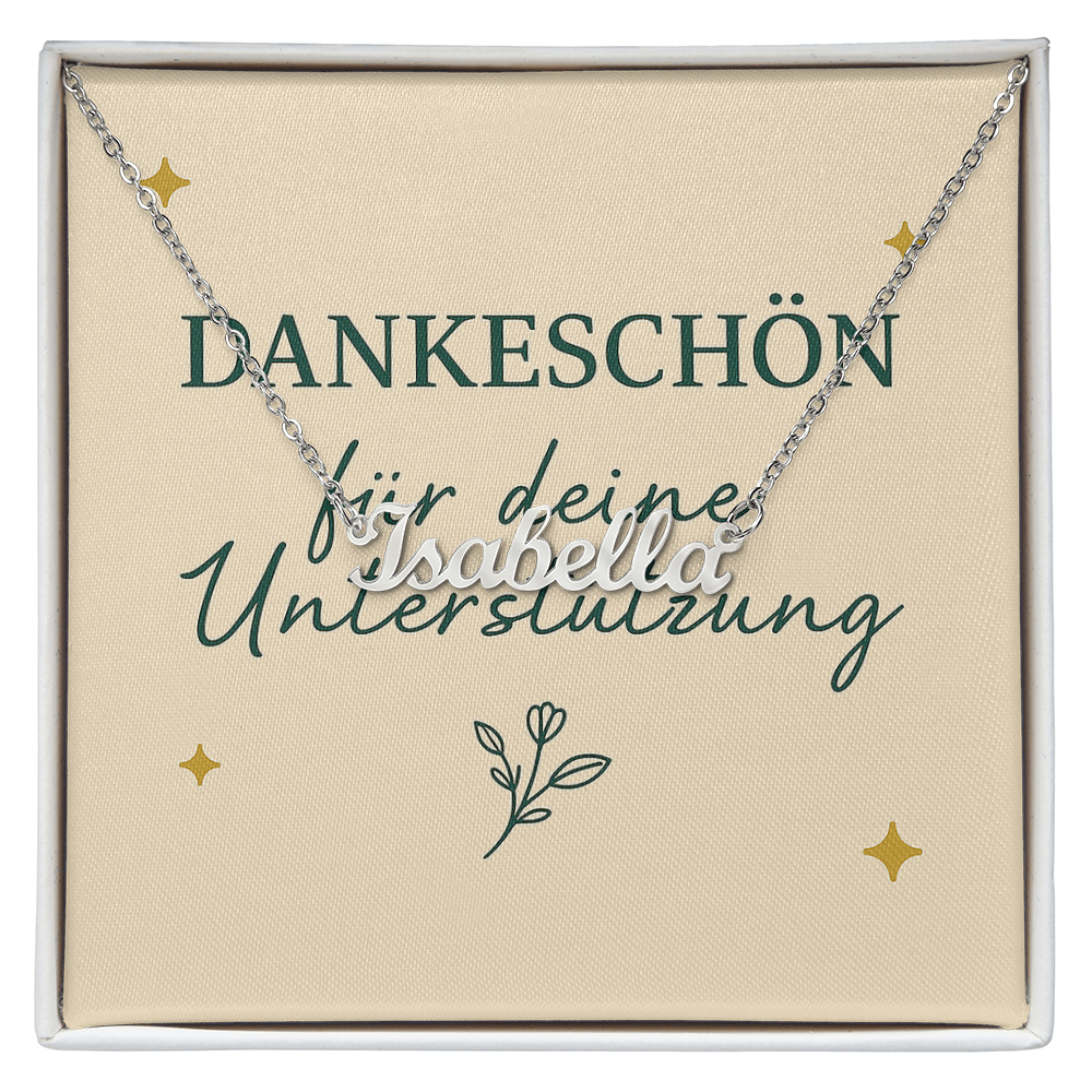 Namenskette inkl. Karte Dankeskarte - Variante 5