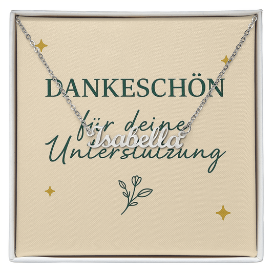Namenskette inkl. Karte Dankeskarte - Variante 5