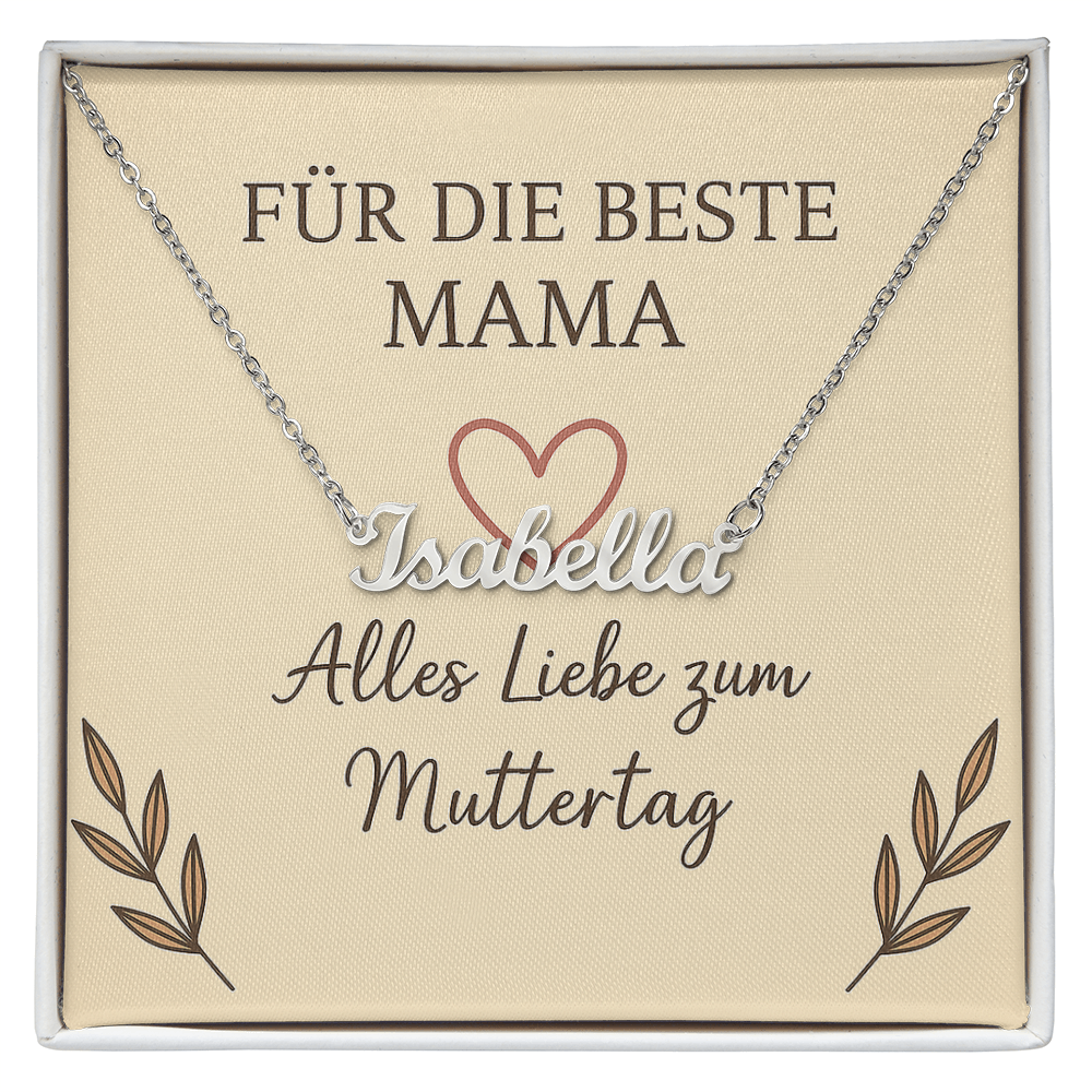 Namenskette inkl. Karte Muttertag - Variante 1