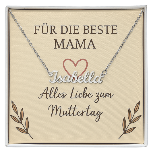 Namenskette inkl. Karte Muttertag - Variante 1