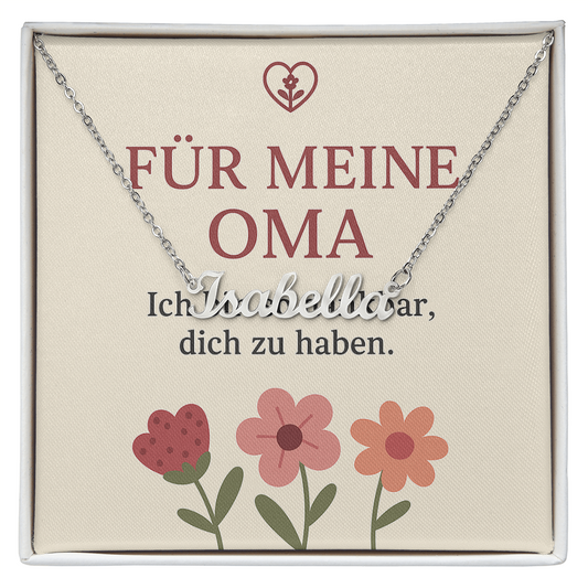 Namenskette inkl. Karte Oma - Variante 1