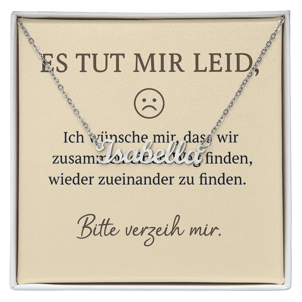 Namenskette inkl. Karte Entschuldigung - Variante 2
