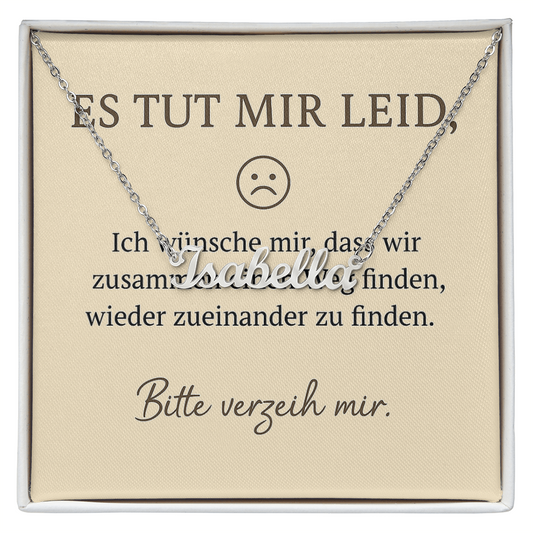 Namenskette inkl. Karte Entschuldigung - Variante 2