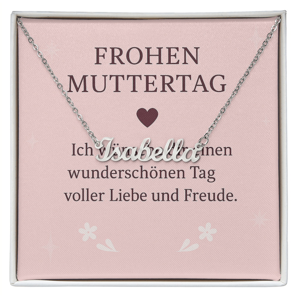 Namenskette inkl. Karte Muttertag - Variante 3