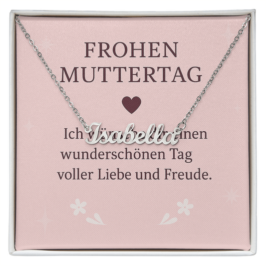 Namenskette inkl. Karte Muttertag - Variante 3