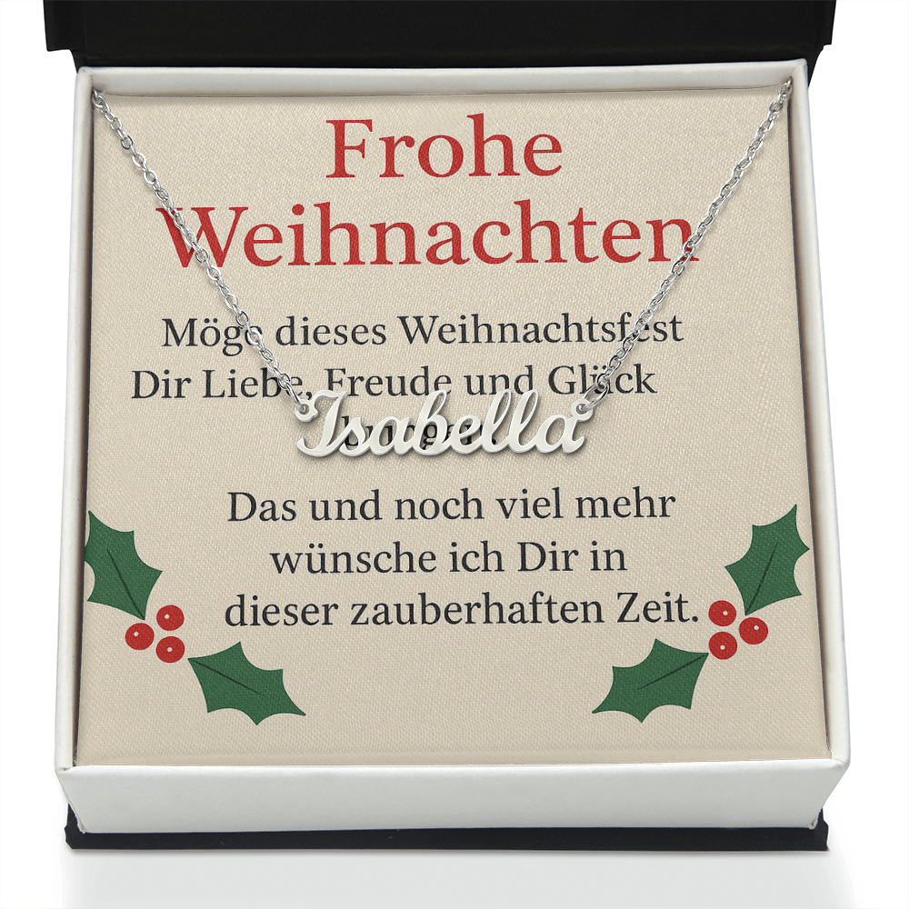 Namenskette inkl. Karte "Weihnachten" - Variante 5