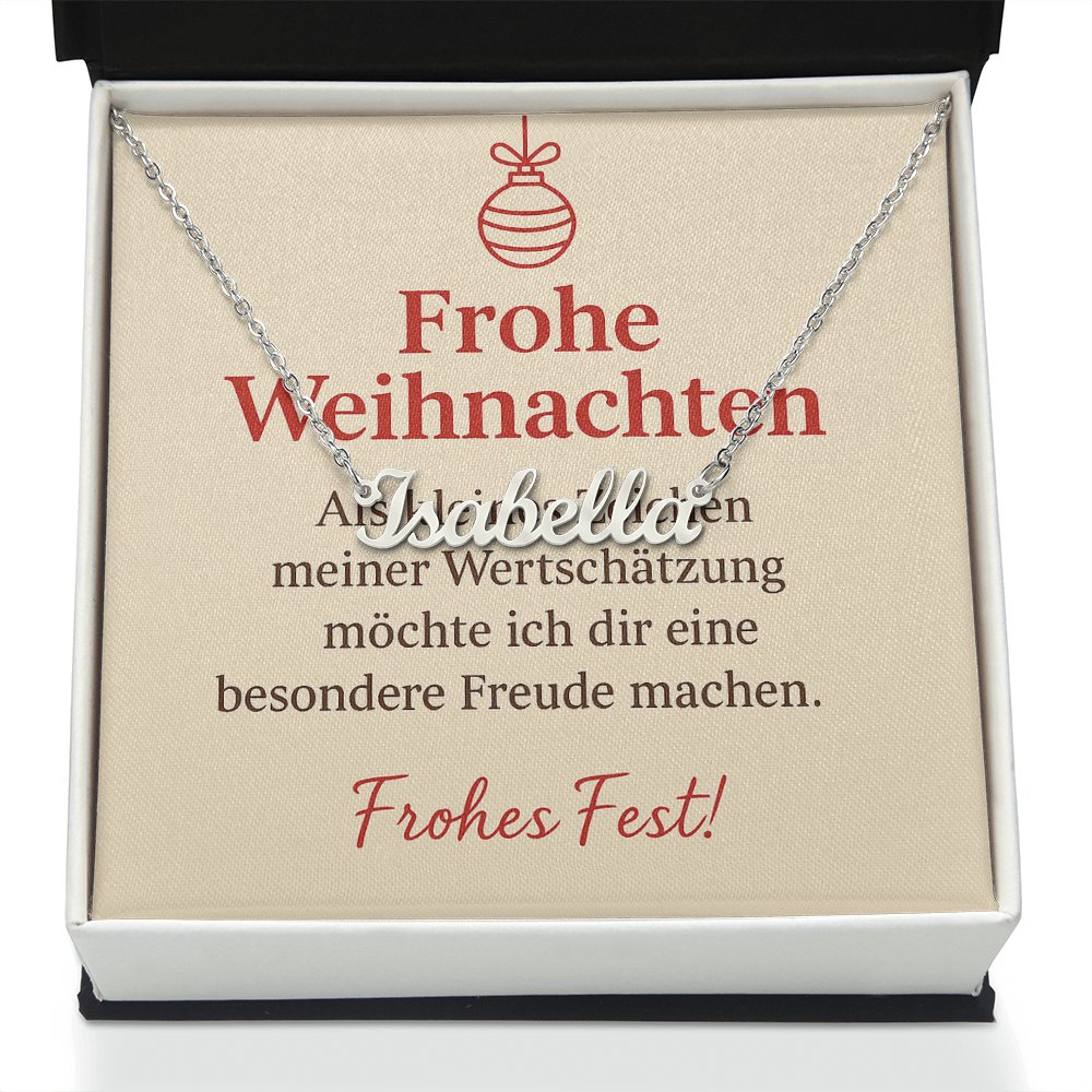 Namenskette inkl. Karte "Weihnachten" - Variante 3