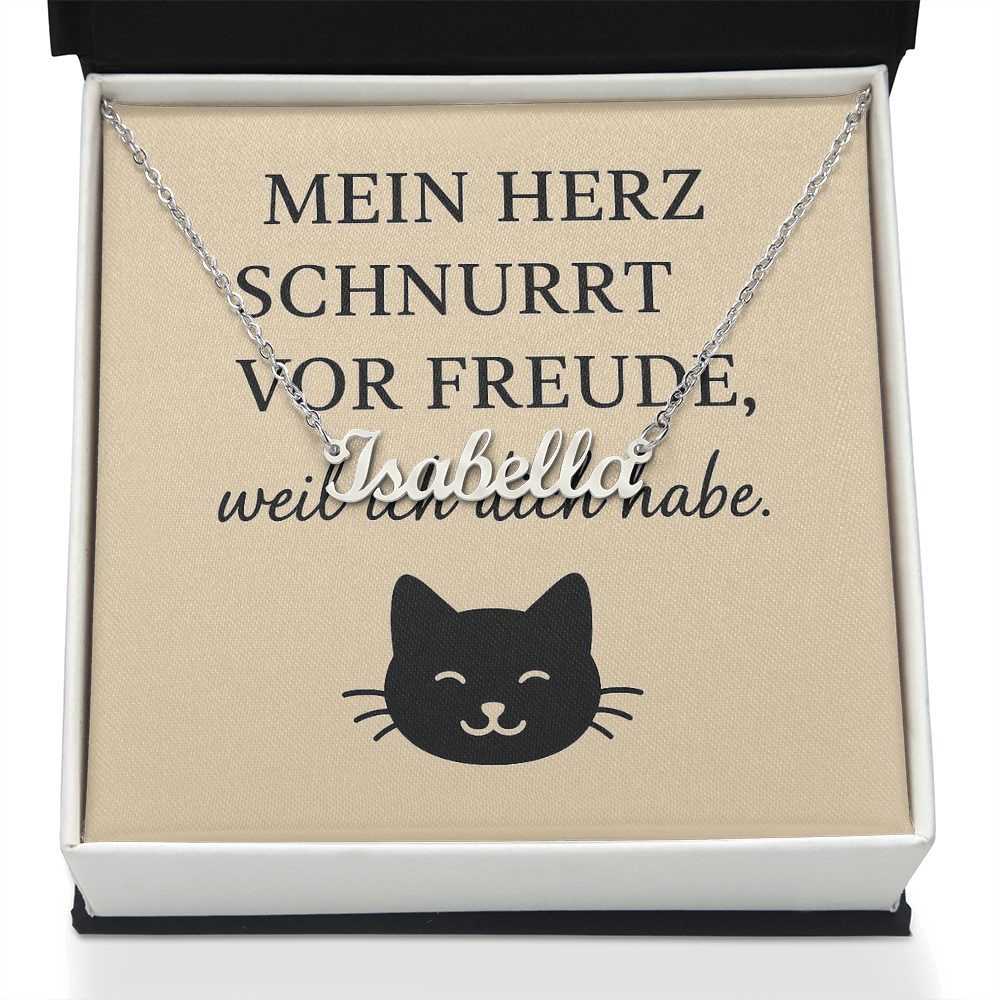 Namenskette inkl. Karte Haustier - Variante 4