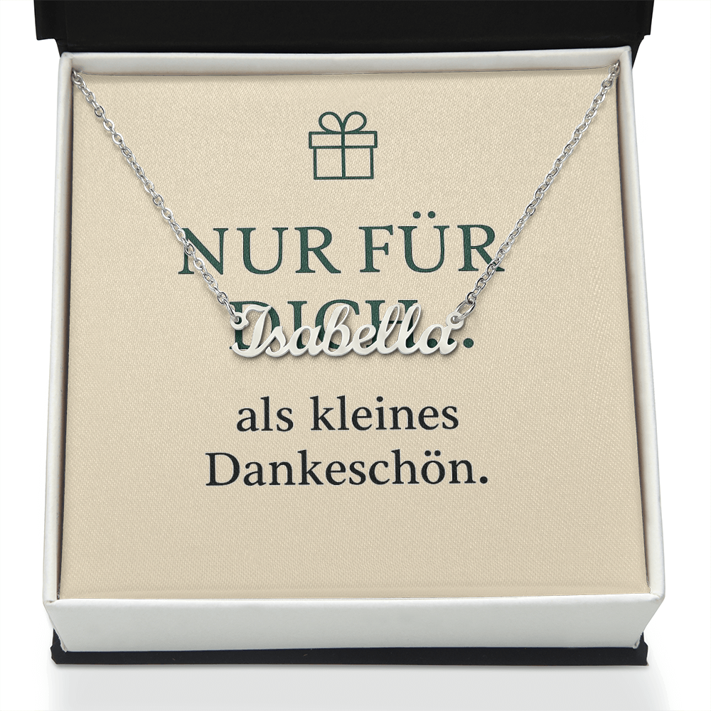 Namenskette inkl. Karte Dankeskarte - Variante 4