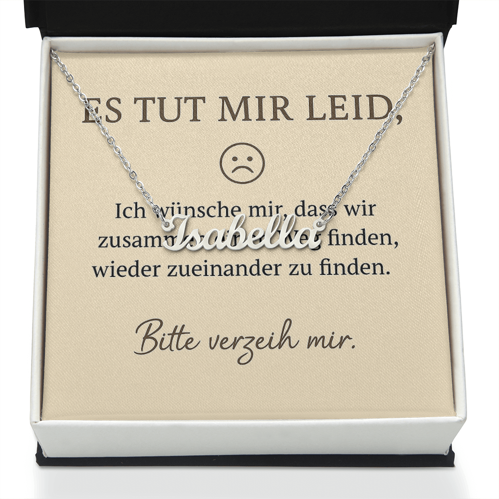 Namenskette inkl. Karte Entschuldigung - Variante 2