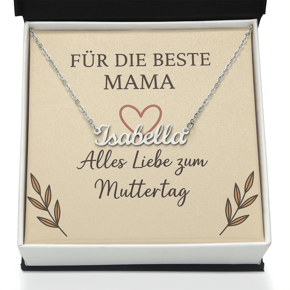 Namenskette inkl. Karte Muttertag - Variante 1