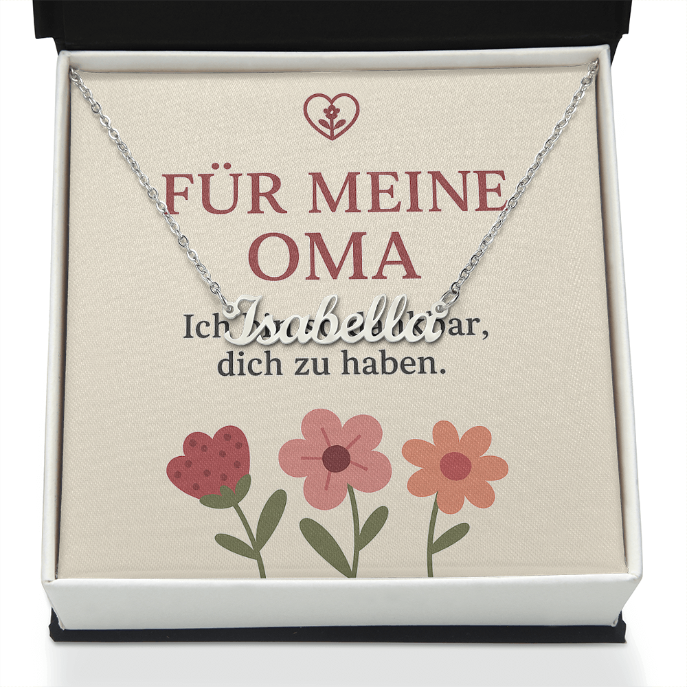 Namenskette inkl. Karte Oma - Variante 1