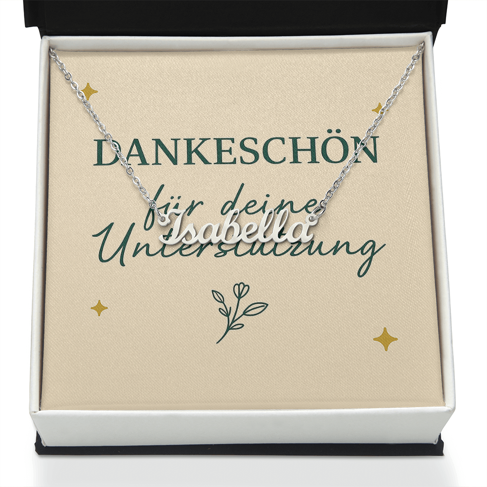 Namenskette inkl. Karte Dankeskarte - Variante 5