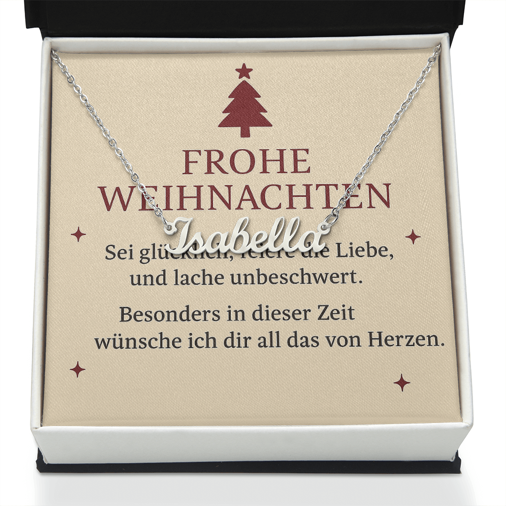 Namenskette inkl. Karte "Weihnachten" - Variante 4