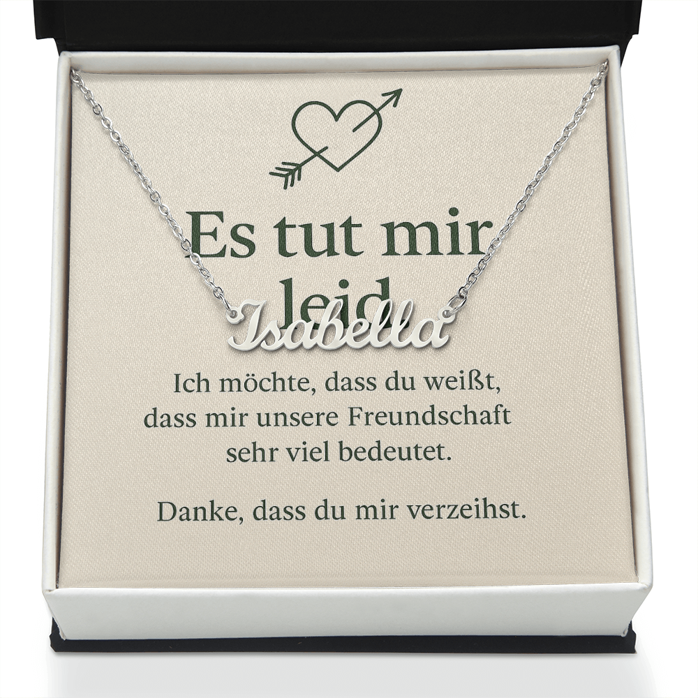 Namenskette inkl. Karte Entschuldigung - Variante 1