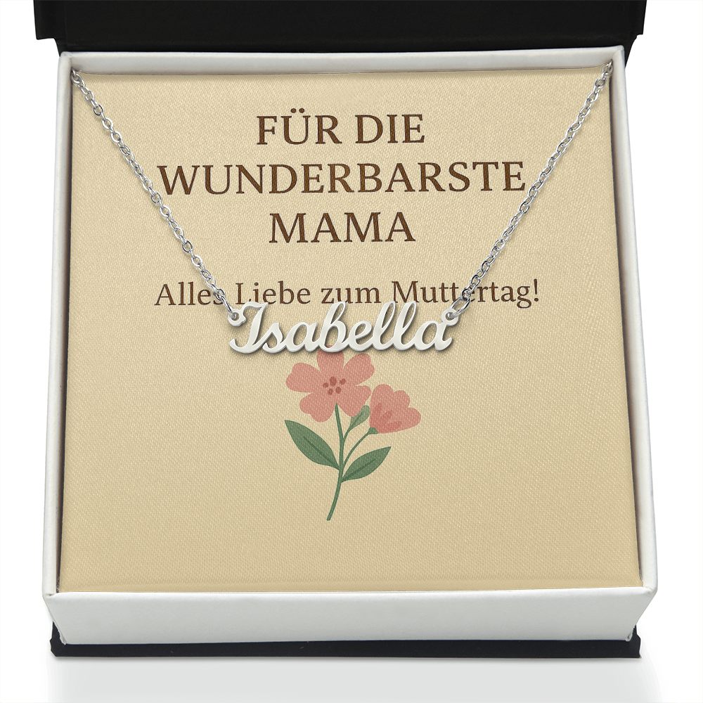 Namenskette inkl. Karte Muttertag - Variante 2