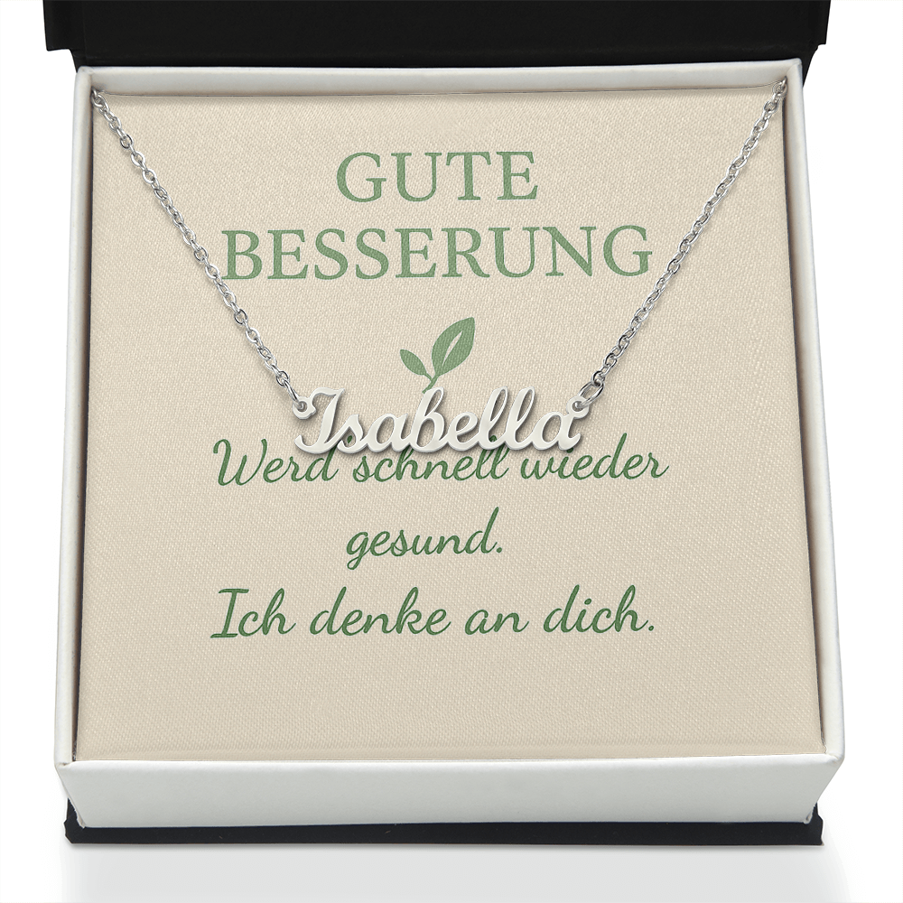 Namenskette inkl. Karte - Genesung