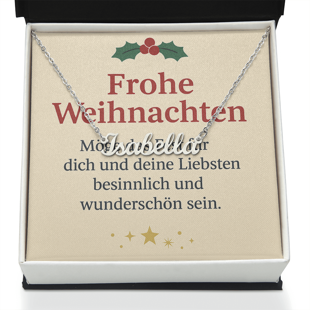 Namenskette inkl. Karte "Weihnachten" - Variante 2