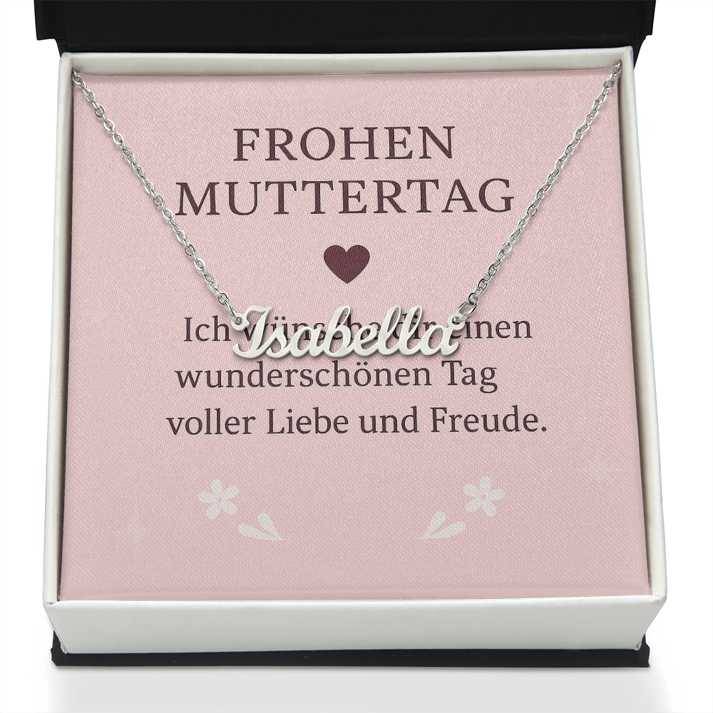 Namenskette inkl. Karte Muttertag - Variante 3