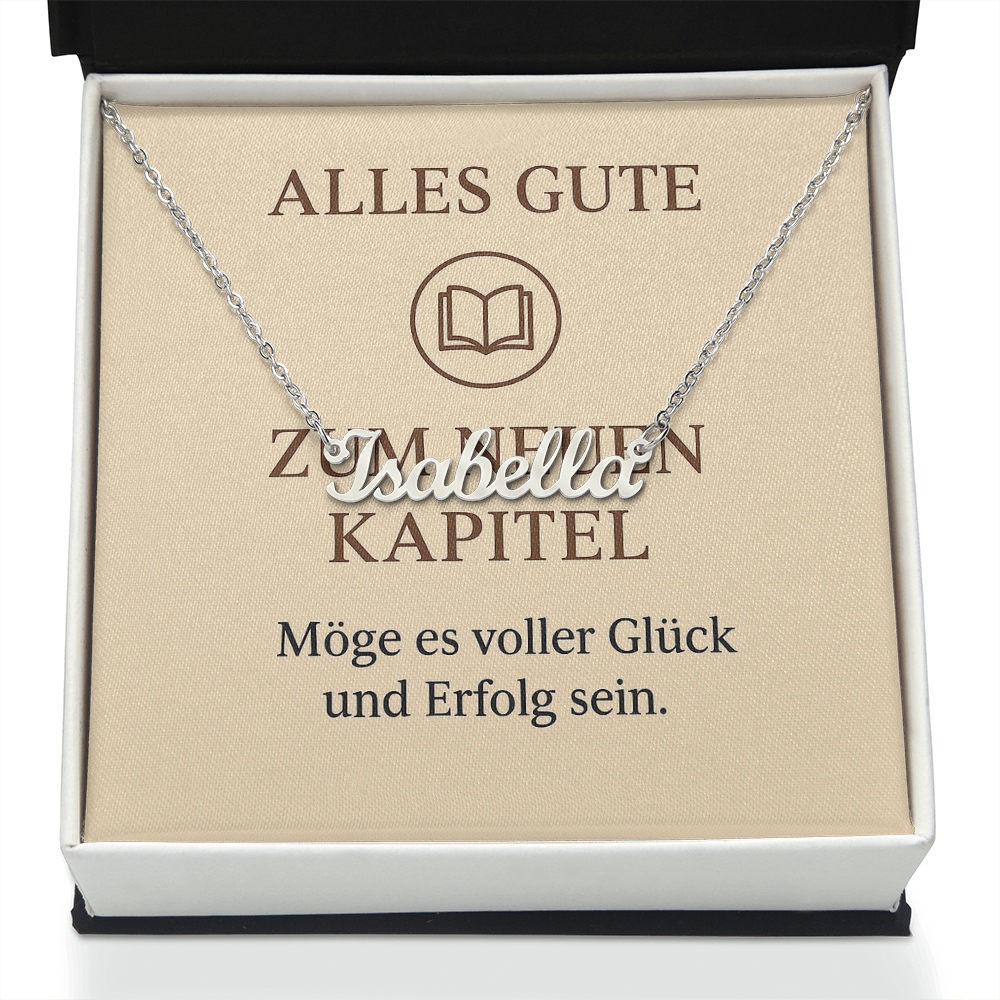 Namenskette inkl. Karte neues Kapitel - Variante 1