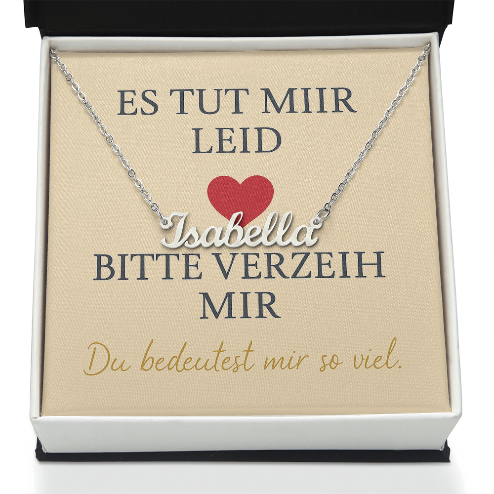 Namenskette inkl. Karte Entschuldigung - Variante 3