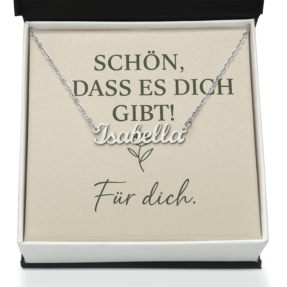 Namenskette inkl. Karte Freundschaft - Variante 1