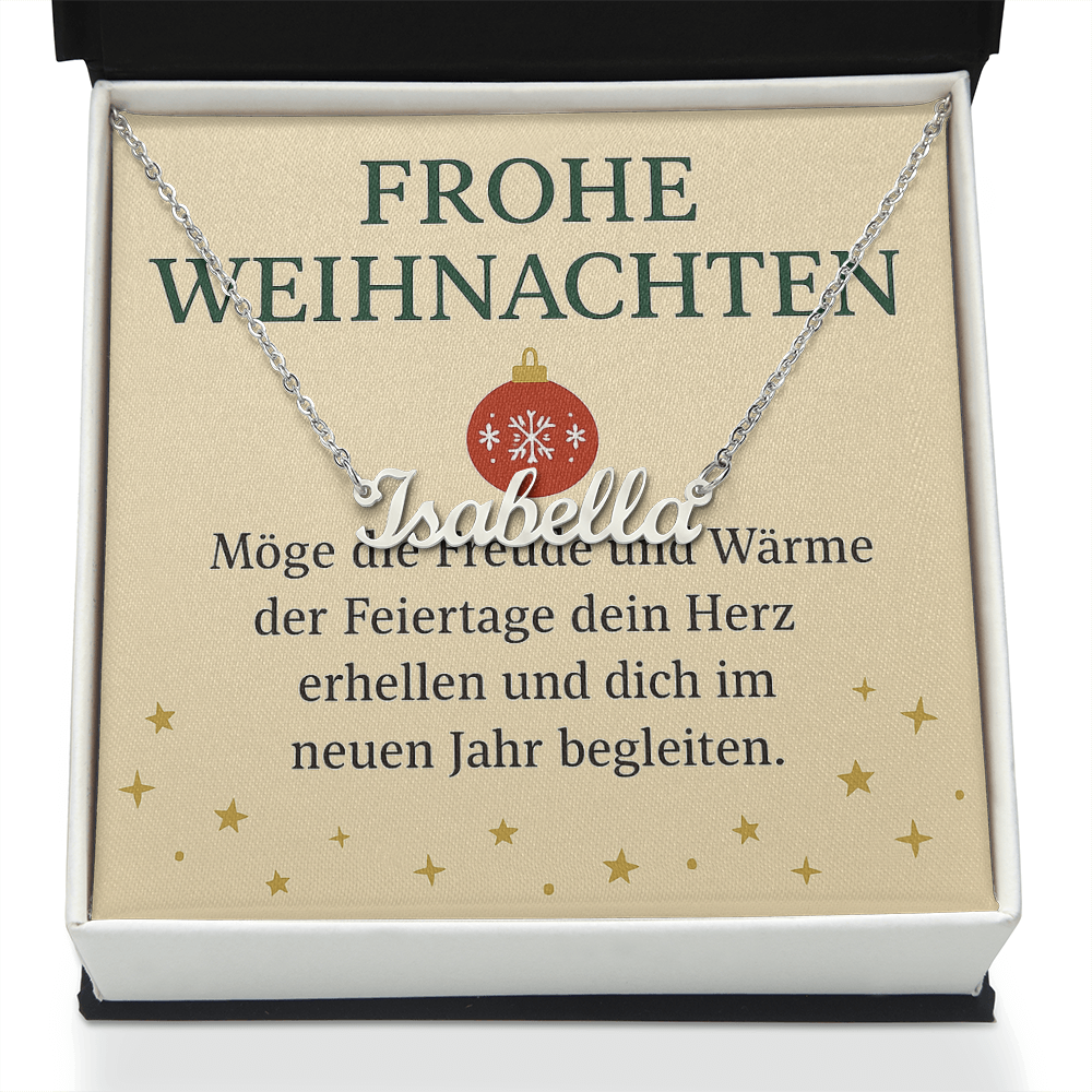Namenskette inkl. Karte "Weihnachten" - Variante 1