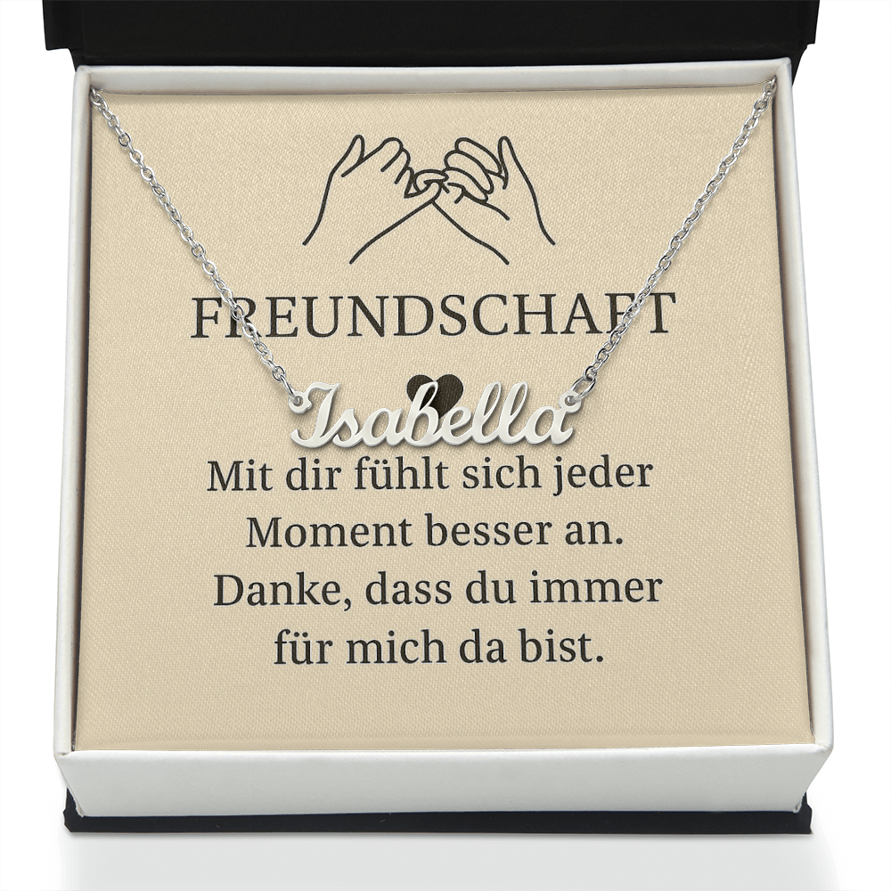 Namenskette inkl. Karte - Freundschaft