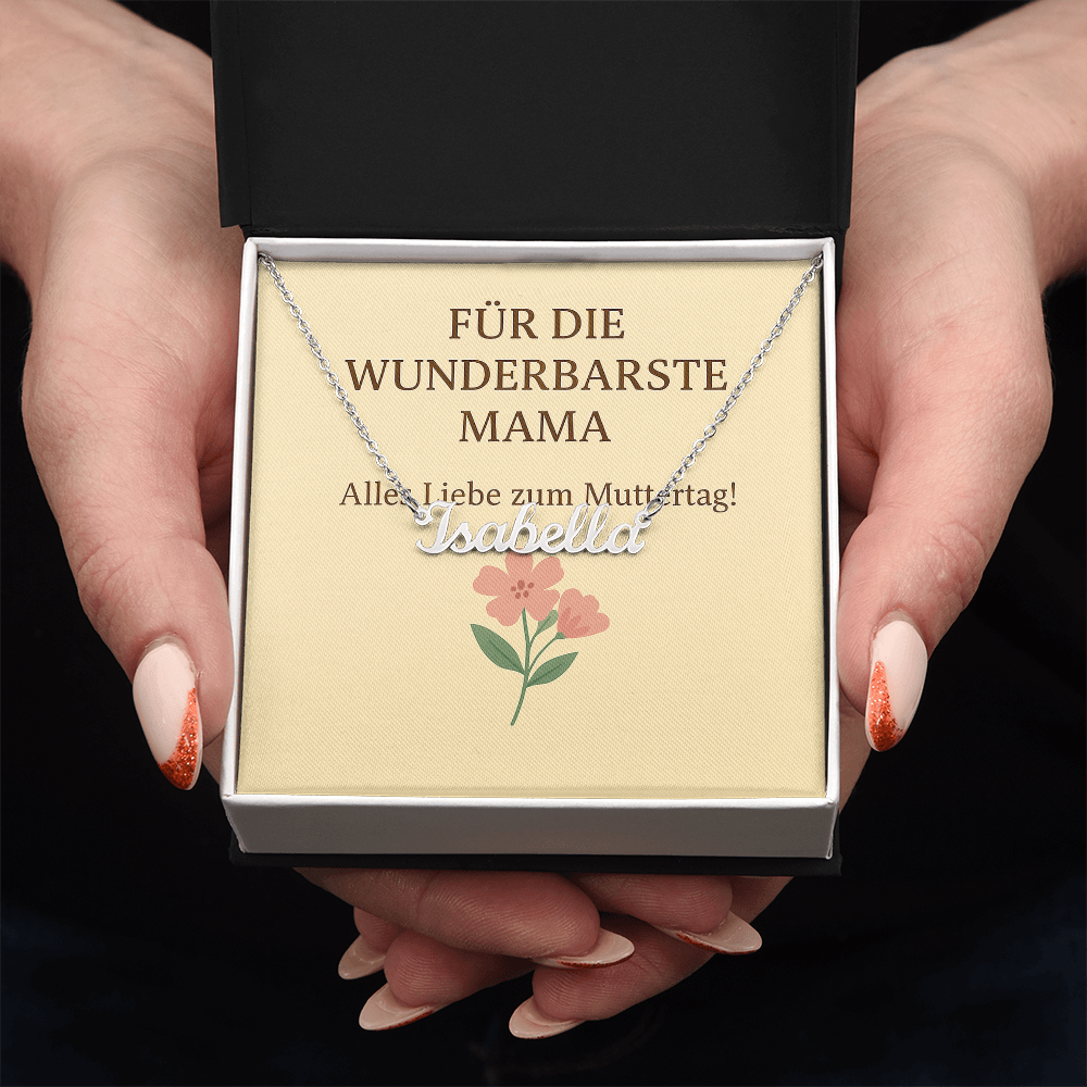 Namenskette inkl. Karte Muttertag - Variante 2