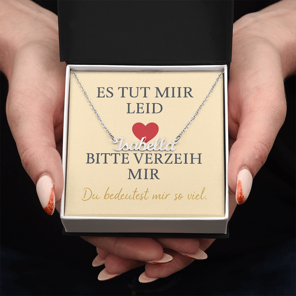 Namenskette inkl. Karte Entschuldigung - Variante 3